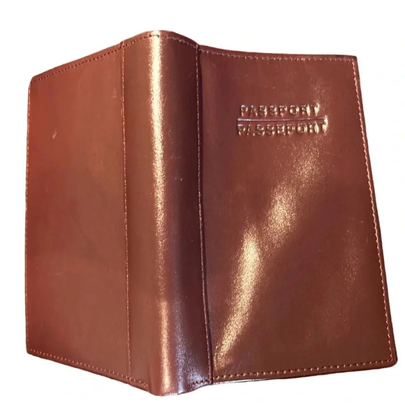 Genuine Leather wallet passport card holder in chocolate Brown - Picture 17 of 17